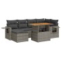 Set mit 7 Gartensofas mit Kissen synthetisches Rattangrau | Foro24|Onlineshop| Casa, Jardín y Más Foro24.es