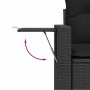 Set aus Gartensofas und Kissen 8-teilig synthetisches Rattan schwarz | Foro24|Onlineshop| Casa, Jardín y Más Foro24.es