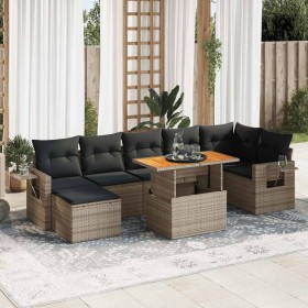 Set aus Gartensofas und Kissen 8-teilig