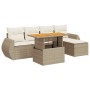 Juego de sofás jardín con cojines 6 pzas ratán sintético beige by , Garden sets - Ref: Foro24-3327250, Price: 526,22 €, Disco...