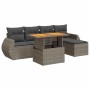 Set de muebles de jardín 6 pzas y cojines ratán sintético gris | Foro24|Onlineshop| Casa, Jardín y Más Foro24.es