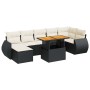 Set of garden sofas and cushions 8 pieces synthetic rattan black | Foro24|Onlineshop| Casa, Jardín y Más Foro24.es