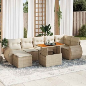 Set aus Gartensofas und Kissen 8-teilig