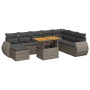 Set Gartensofas mit Kissen 9 Stück synthetisches Rattangrau | Foro24|Onlineshop| Casa, Jardín y Más Foro24.es