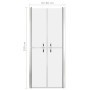 Puerta de ducha ESG esmerilado 86x190 cm de vidaXL, Puertas de ducha - Ref: Foro24-148795, Precio: 207,09 €, Descuento: %