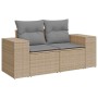 Set aus Gartensofas und Kissen 8-teilig synthetisches Rattan beige | Foro24|Onlineshop| Casa, Jardín y Más Foro24.es