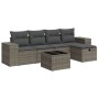 Set de muebles de jardín 6 pzas y cojines ratán sintético gris | Foro24|Onlineshop| Casa, Jardín y Más Foro24.es