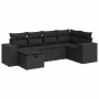 Set de sofás de jardín 6 piezas y cojines ratán sintético negro | Foro24|Onlineshop| Casa, Jardín y Más Foro24.es