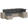 Set of 6 garden sofas and cushions synthetic rattan gray | Foro24|Onlineshop| Casa, Jardín y Más Foro24.es