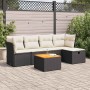 Set aus 6-teiligen Gartensofas und Kissen Kunstrattan schwarz | Foro24|Onlineshop| Casa, Jardín y Más Foro24.es