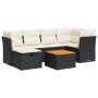 Set mit 7 Gartensofas mit Kissen Kunstrattan schwarz | Foro24|Onlineshop| Casa, Jardín y Más Foro24.es