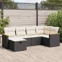 Set of 6-piece garden sofas and cushions synthetic rattan black | Foro24|Onlineshop| Casa, Jardín y Más Foro24.es