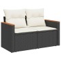 Set of 6-piece garden sofas and cushions synthetic rattan black | Foro24|Onlineshop| Casa, Jardín y Más Foro24.es