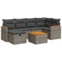 Set mit 7 Gartensofas mit Kissen synthetisches Rattangrau | Foro24|Onlineshop| Casa, Jardín y Más Foro24.es