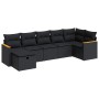 Set mit 7 Gartensofas mit Kissen Kunstrattan schwarz | Foro24|Onlineshop| Casa, Jardín y Más Foro24.es