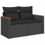 Set mit 7 Gartensofas mit Kissen Kunstrattan schwarz | Foro24|Onlineshop| Casa, Jardín y Más Foro24.es