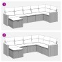 Set mit 7 Gartensofas mit Kissen Kunstrattan schwarz | Foro24|Onlineshop| Casa, Jardín y Más Foro24.es