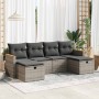 Set de muebles de jardín 6 pzas y cojines ratán sintético gris | Foro24|Onlineshop| Casa, Jardín y Más Foro24.es