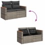 Set of 6 garden furniture and cushions synthetic rattan gray | Foro24|Onlineshop| Casa, Jardín y Más Foro24.es