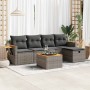 Set of 6 garden furniture and cushions synthetic rattan gray | Foro24|Onlineshop| Casa, Jardín y Más Foro24.es