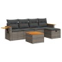 Set of 6 garden furniture and cushions synthetic rattan gray | Foro24|Onlineshop| Casa, Jardín y Más Foro24.es