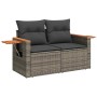 Set of 6 garden furniture and cushions synthetic rattan gray | Foro24|Onlineshop| Casa, Jardín y Más Foro24.es