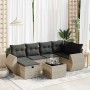 Set of 7 garden sofas with cushions PE rattan light gray | Foro24|Onlineshop| Casa, Jardín y Más Foro24.es