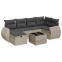 Set mit 7 Gartensofas mit Kissen PE Rattan hellgrau | Foro24|Onlineshop| Casa, Jardín y Más Foro24.es