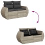 Set of 7 garden sofas with cushions PE rattan light gray by , Garden sets - Ref: Foro24-3325608, Price: 541,22 €, Discount: %