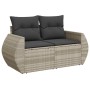 9 pcs garden furniture set and cushions synthetic rattan light gray | Foro24|Onlineshop| Casa, Jardín y Más Foro24.es