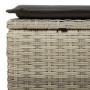 Set aus Gartensofas und Kissen 5 Stück synthetisches Rattan hellgrau | Foro24|Onlineshop| Casa, Jardín y Más Foro24.es