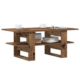 Mesa de centro madera ingeniería madera envejecida 102x55x42 cm de , Mesas de centro - Ref: Foro24-855850, Precio: 55,15 €, D...