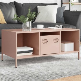 Cold rolled steel coffee table pink 101.5x50x43.5