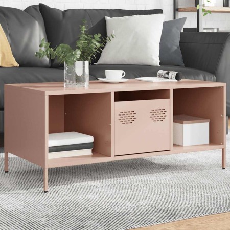 Mesa de centro acero laminado en frío rosa 101,5x50x43,5 cm | Foro24|Onlineshop| Casa, Jardín y Más Foro24.es