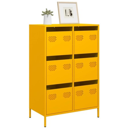 Mustard yellow steel sideboard 68x39x101.5 cm | Foro24|Onlineshop| Casa, Jardín y Más Foro24.es