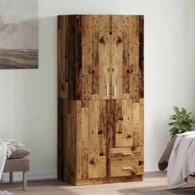 Armario de madera de ingeniería madera envejecida 80x52x180 cm de , Armarios roperos - Ref: Foro24-855886, Precio: 221,83 €, ...