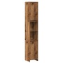 Badezimmerschrank aus gealtertem Holzwerkstoff 30x30x183,5 cm von , Badezimmermöbel - Ref: Foro24-856064, Preis: 86,73 €, Rab...