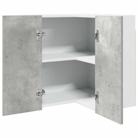 Hanging corner plywood cabinet gray concrete 57x57x60cm by , Kitchen cabinets - Ref: Foro24-856121, Price: 82,86 €, Discount: %