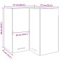 Hängeecke Sperrholzschrank grauer Beton 57x57x60cm von , Küchenschränke - Ref: Foro24-856121, Preis: 82,86 €, Rabatt: %