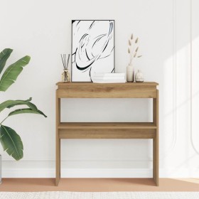 Engineered wood console table in artisan oak