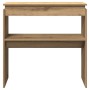 Mesa consola madera de ingeniería roble artesanal 80x30x80 cm de , Mesas auxiliares - Ref: Foro24-856625, Precio: 49,99 €, De...