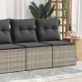 Set Gartensofas und Kissen 4-teilig synthetisches Rattan Akaziengrau | Foro24|Onlineshop| Casa, Jardín y Más Foro24.es