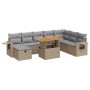 Set sofás jardín y cojines 9 pzas ratán sintético acacia beige de , Conjuntos de jardín - Ref: Foro24-3328046, Precio: 690,79...