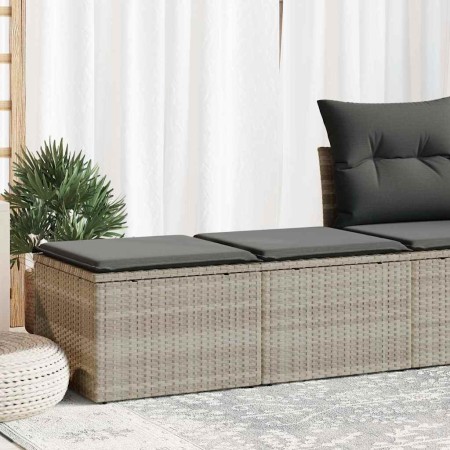 Set Gartensofas und Kissen 2-teilig synthetisches Rattan Akaziengrau | Foro24|Onlineshop| Casa, Jardín y Más Foro24.es