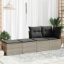 Set garden sofas and cushions 2 pcs synthetic rattan acacia gray | Foro24|Onlineshop| Casa, Jardín y Más Foro24.es