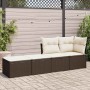 Set garden sofas and cushions 2 pcs synthetic rattan acacia brown | Foro24|Onlineshop| Casa, Jardín y Más Foro24.es