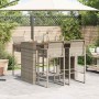 Garden bar set without cushions 5 pcs synthetic rattan acacia gray | Foro24|Onlineshop| Casa, Jardín y Más Foro24.es