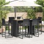 Set bar jardín sin cojines 7 pzas ratán sintético acacia negro | Foro24|Onlineshop| Casa, Jardín y Más Foro24.es