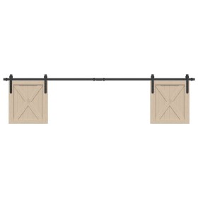 Schiebeschranktür Bausatz Kohlenstoffstahl 213 cm von , DIY-Zubehör - Ref: Foro24-4009669, Preis: 44,47 €, Rabatt: %