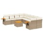 Set de sofás de jardín 9 pzas con cojines ratán sintético beige de , Conjuntos de jardín - Ref: Foro24-3226667, Precio: 749,7...